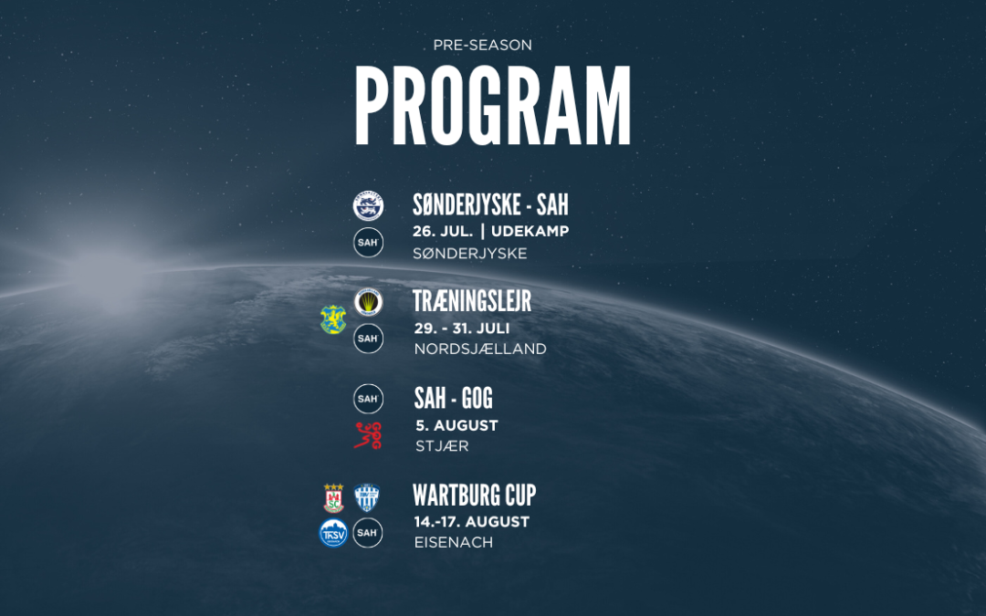 Pre-season program for sæsonen 25/26 er klar